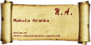 Makula Aranka névjegykártya