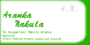 aranka makula business card